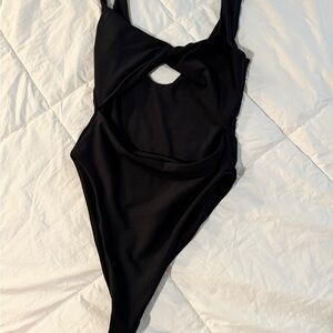 SKATIE Chloe One Piece Black Cutout Swimsuit